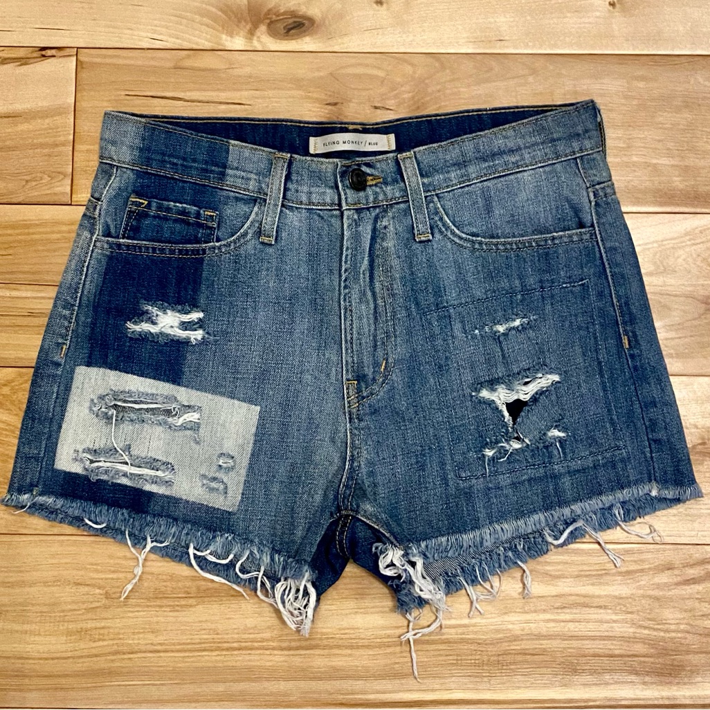Flying Monkey Blue Denim Shorts Size 26